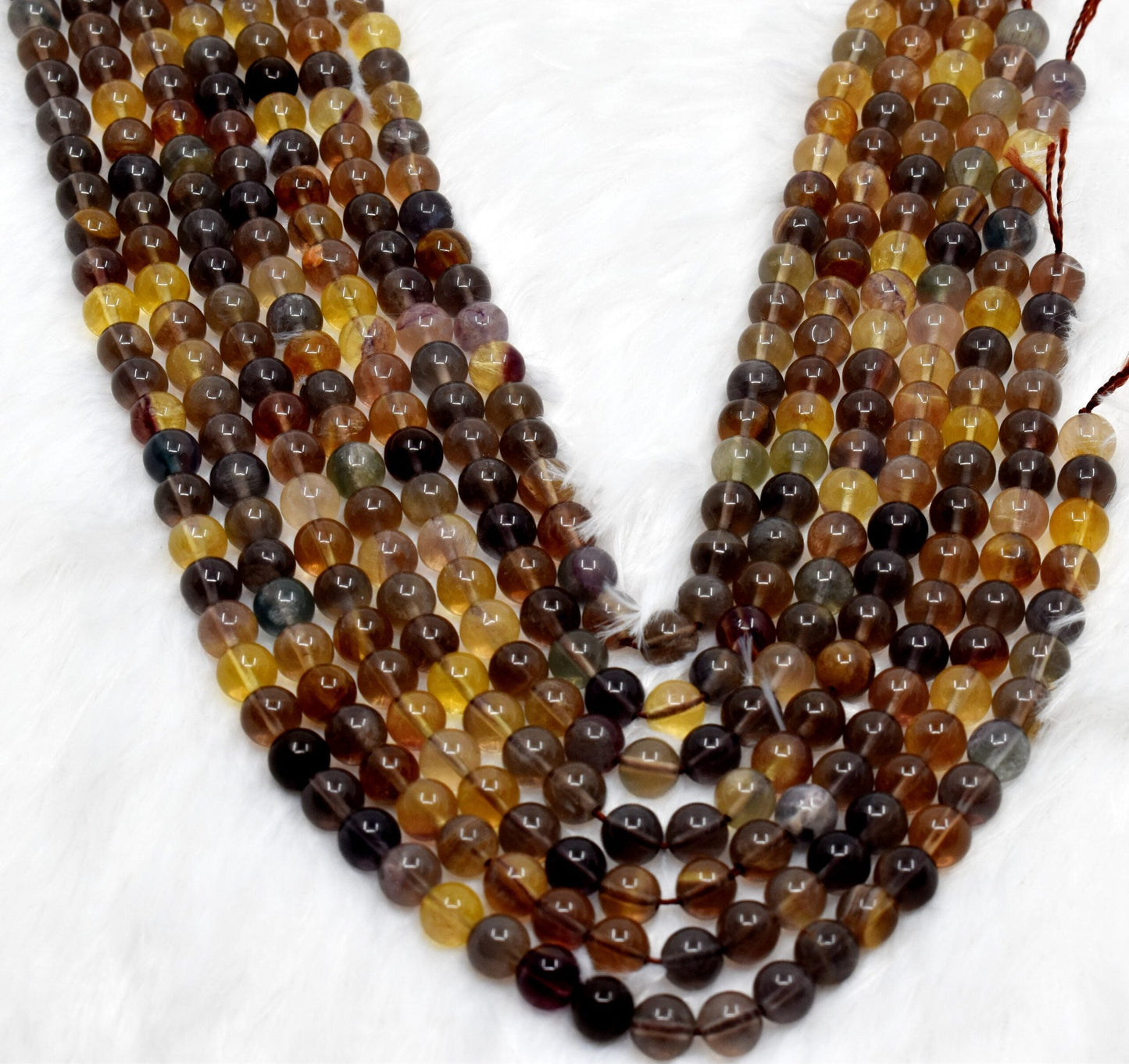 Honey Fluorite Gemstone Beads