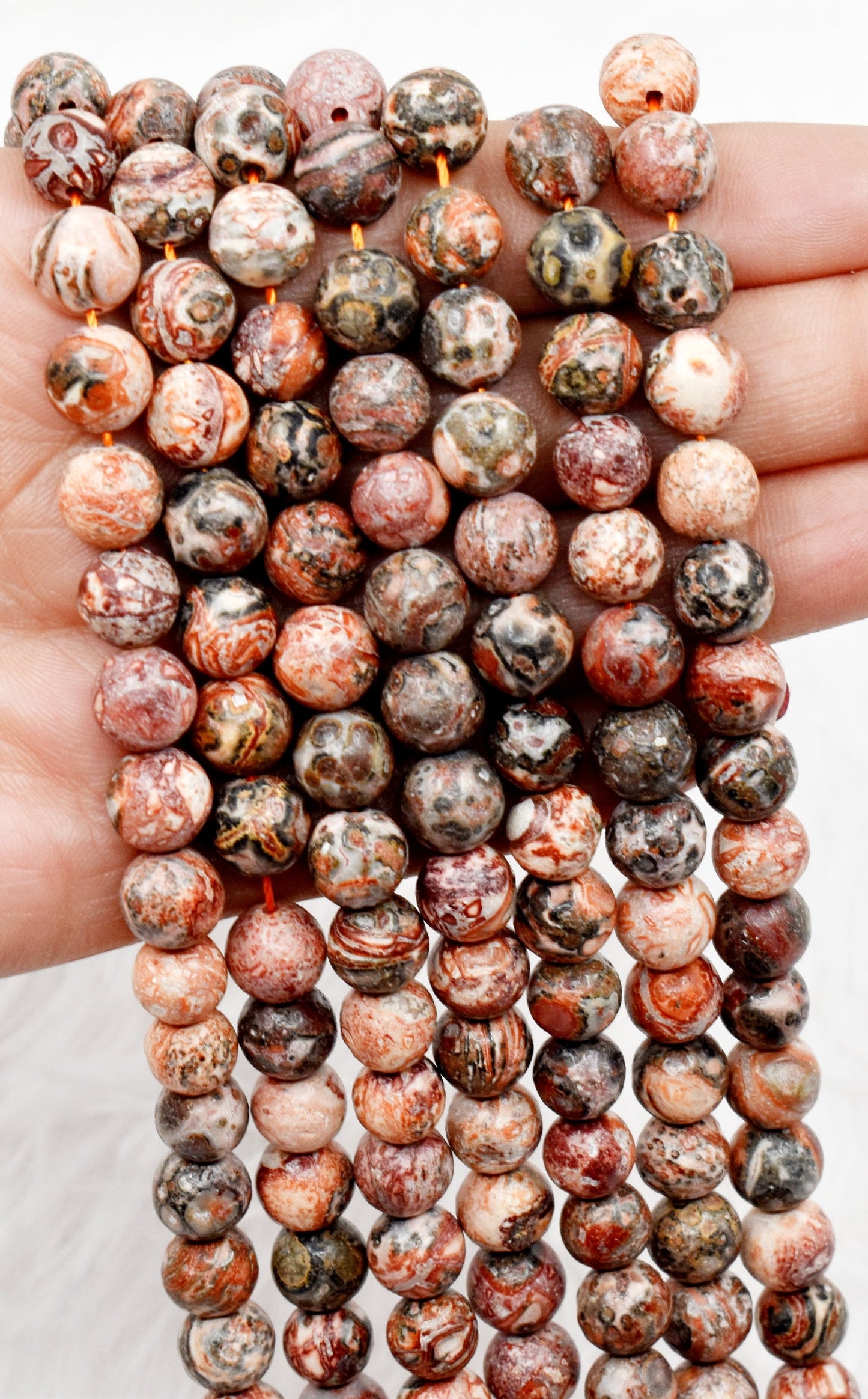 Leopardskin Jasper Gemstone Beads