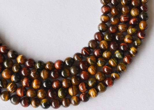 Multi Tiger Eye Gemstone Beads