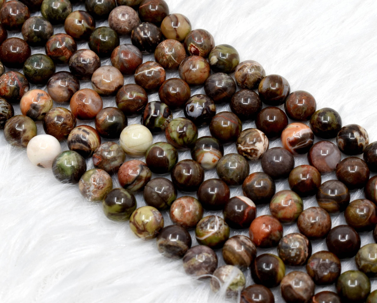 Polychrome Jasper Gemstone Beads
