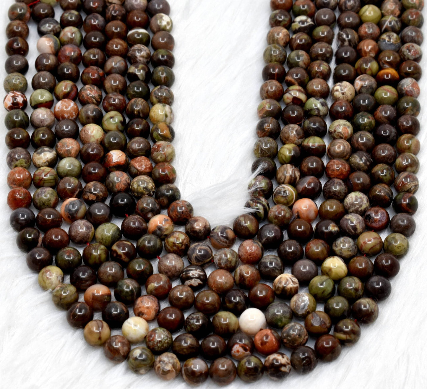Polychrome Jasper Gemstone Beads