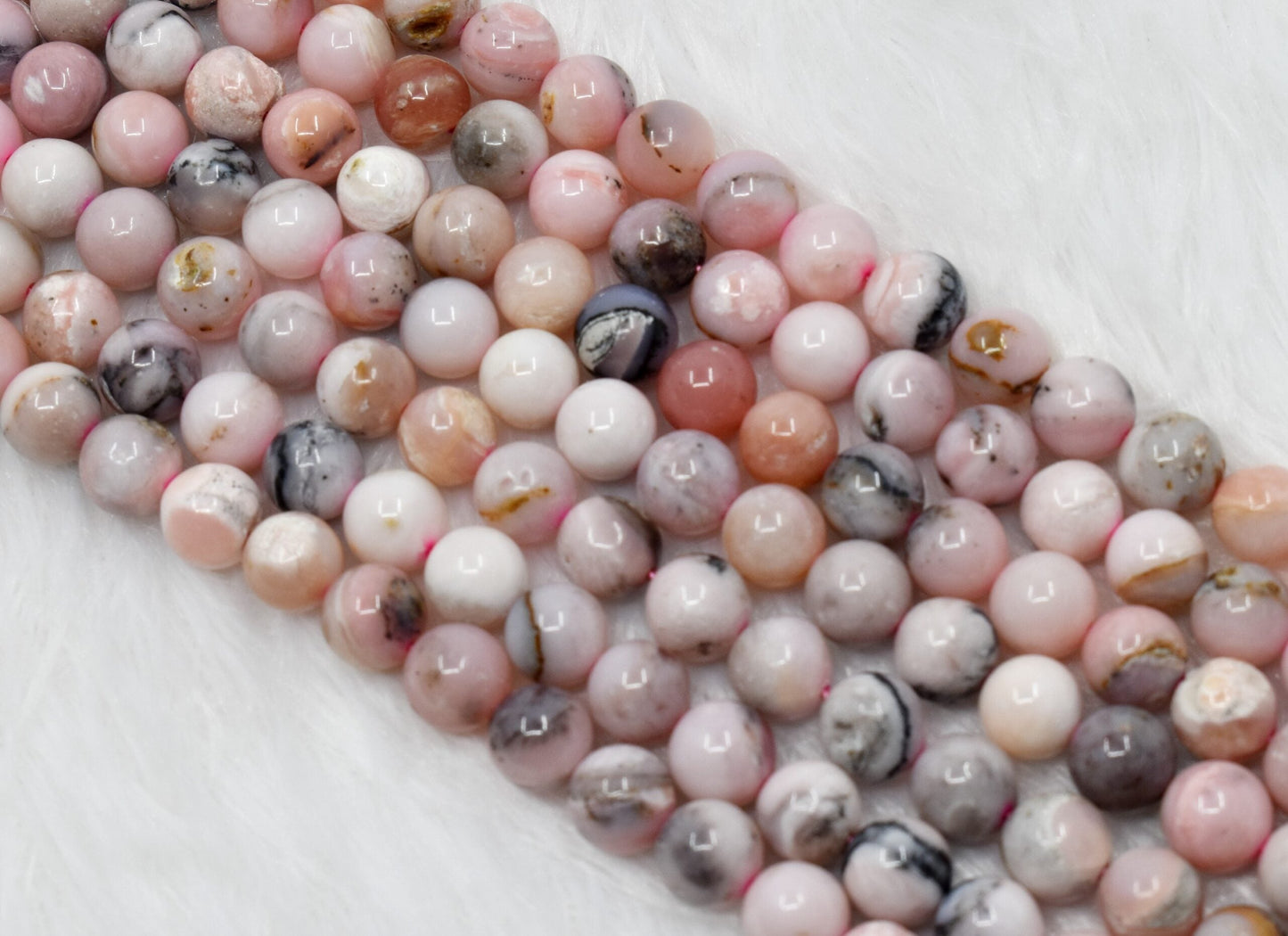 Pink Opal Gemstone Beads