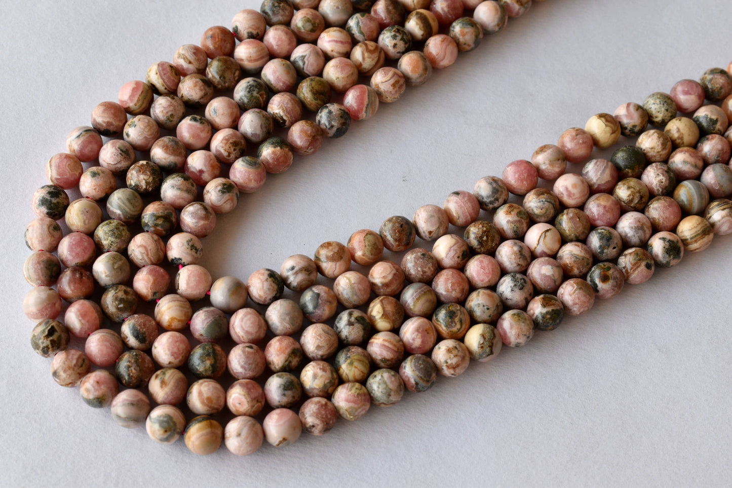 Rhodochrosite Gemstone Beads