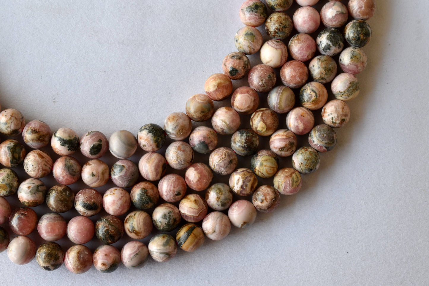 Rhodochrosite Gemstone Beads