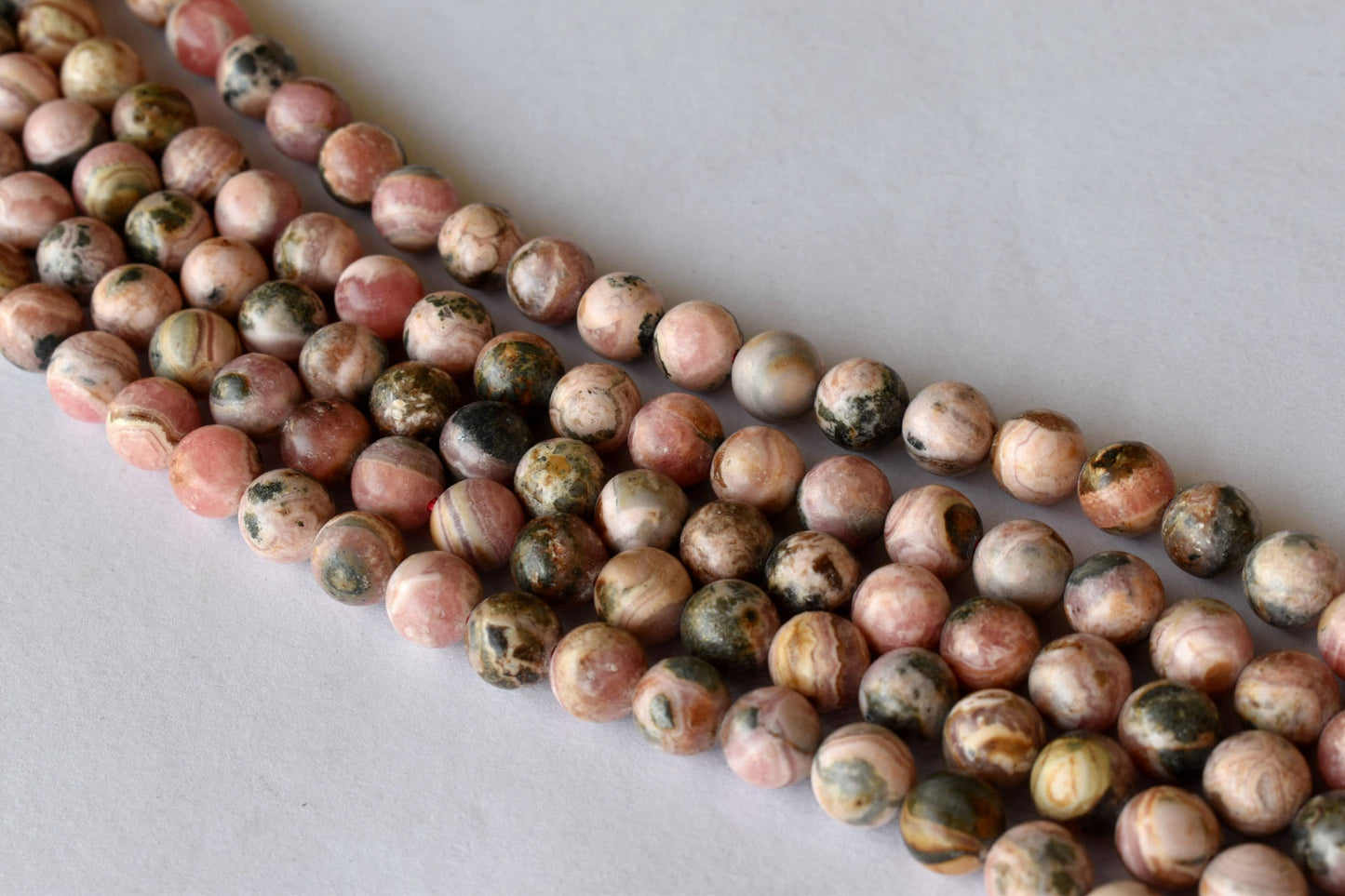Rhodochrosite Gemstone Beads