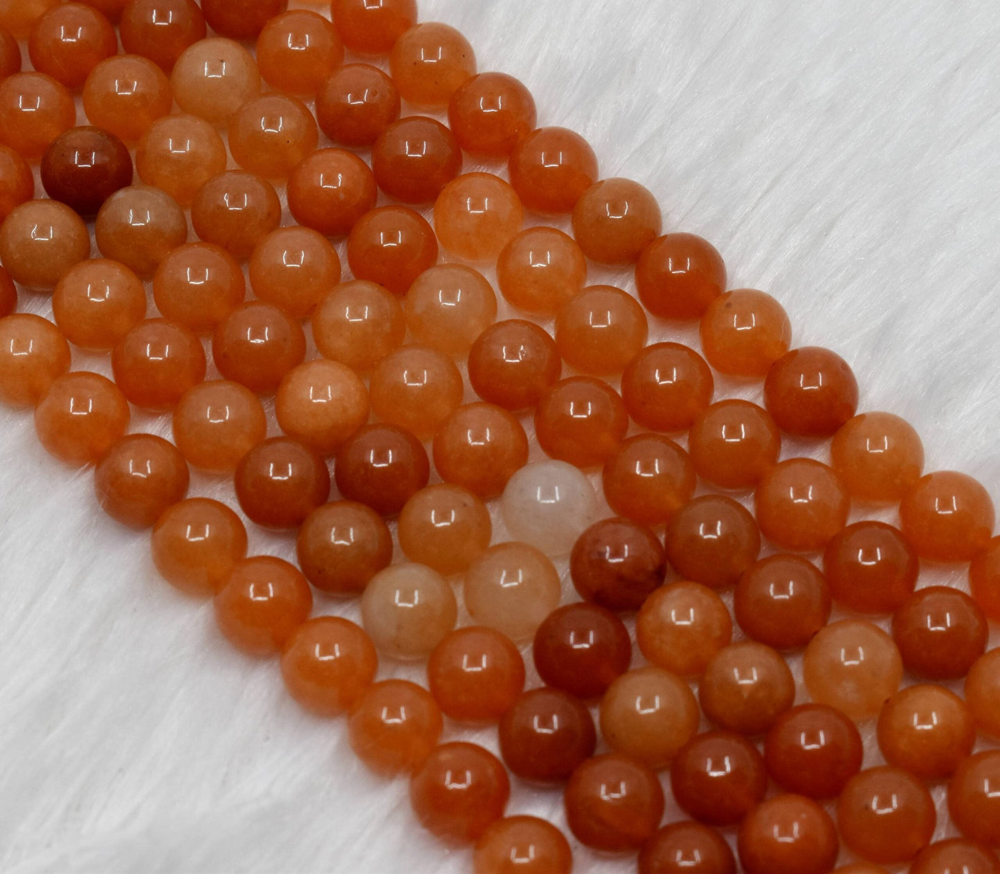 Red Aventurine Gemstone Beads
