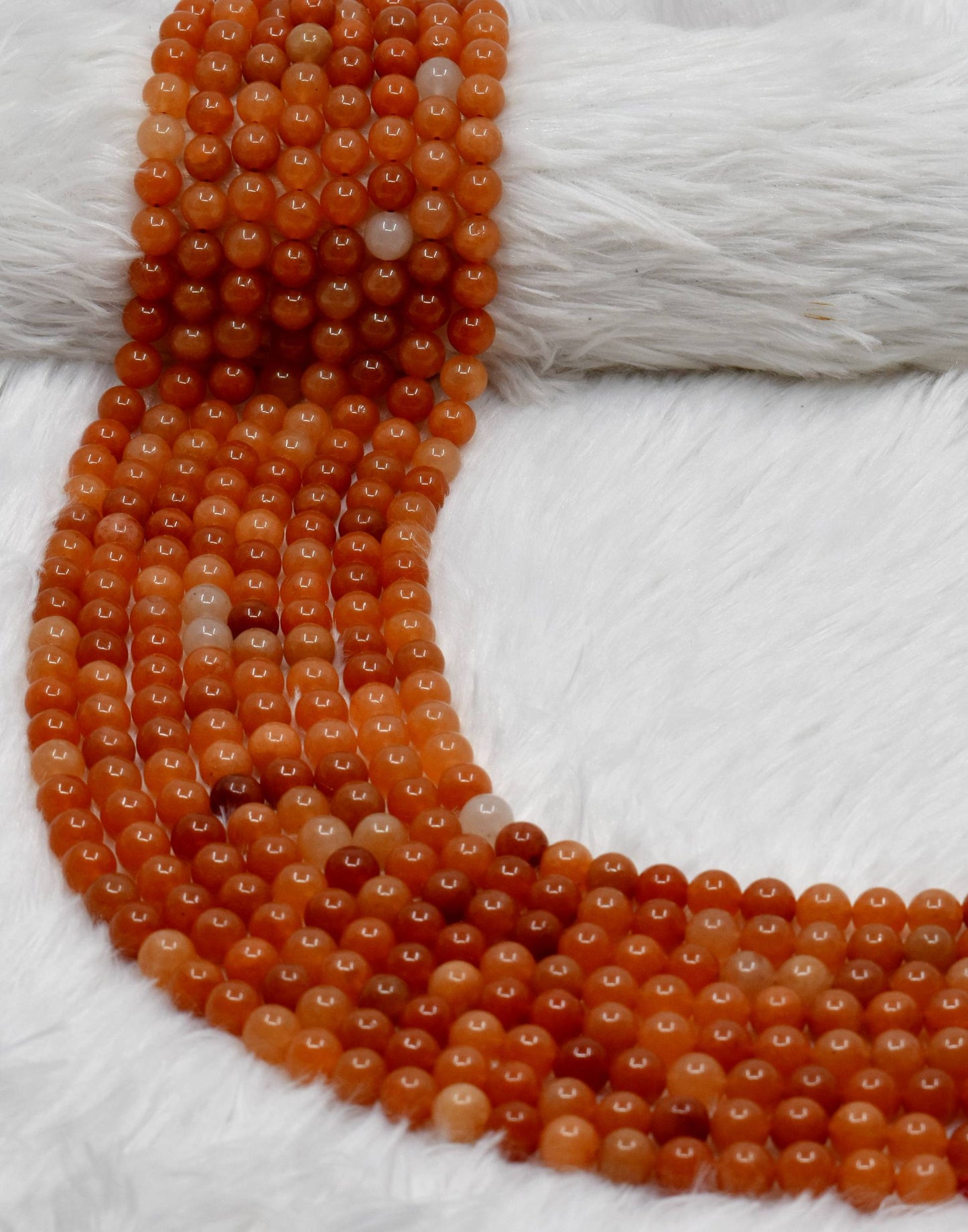 Red Aventurine Gemstone Beads