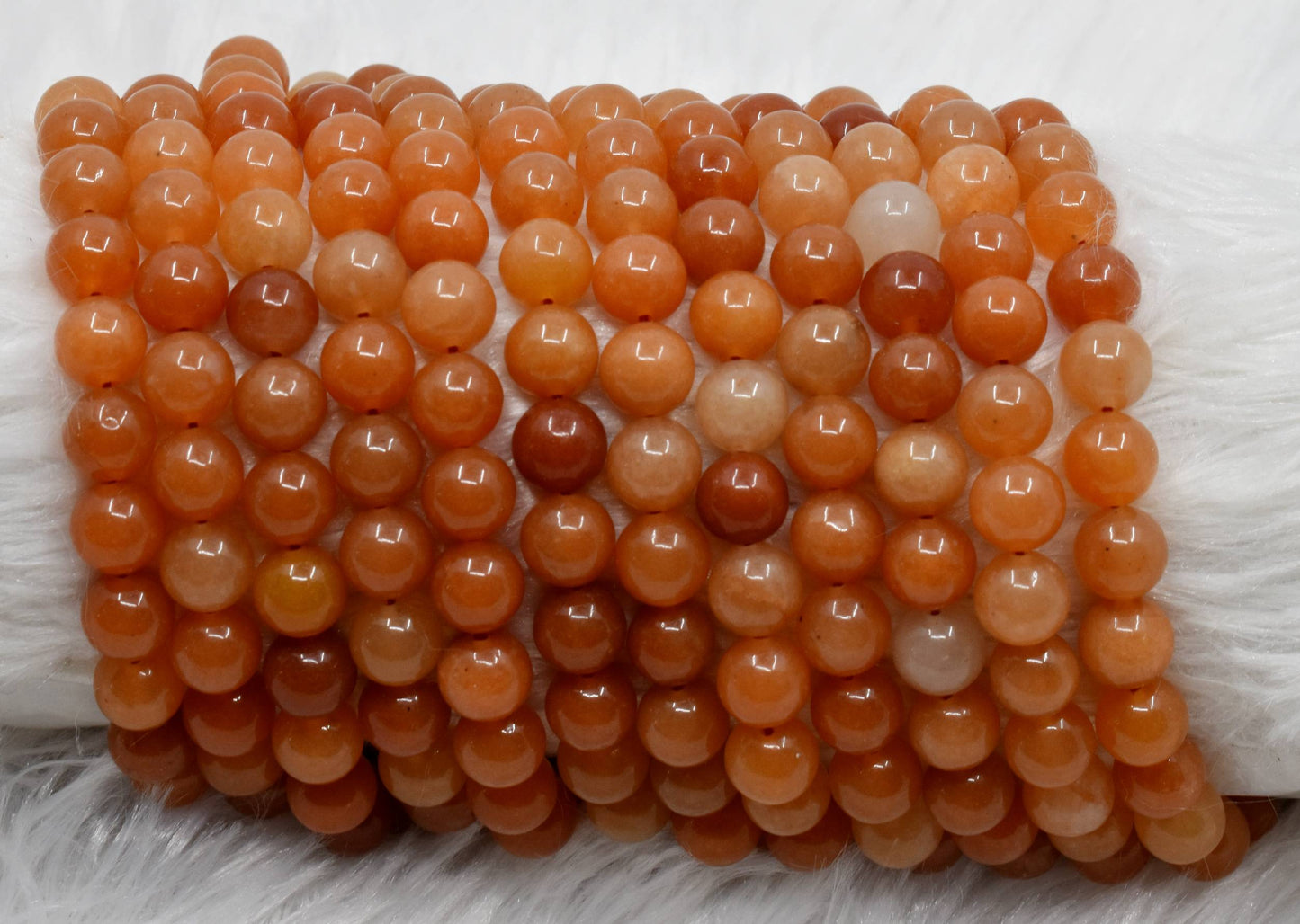 Red Aventurine Gemstone Beads