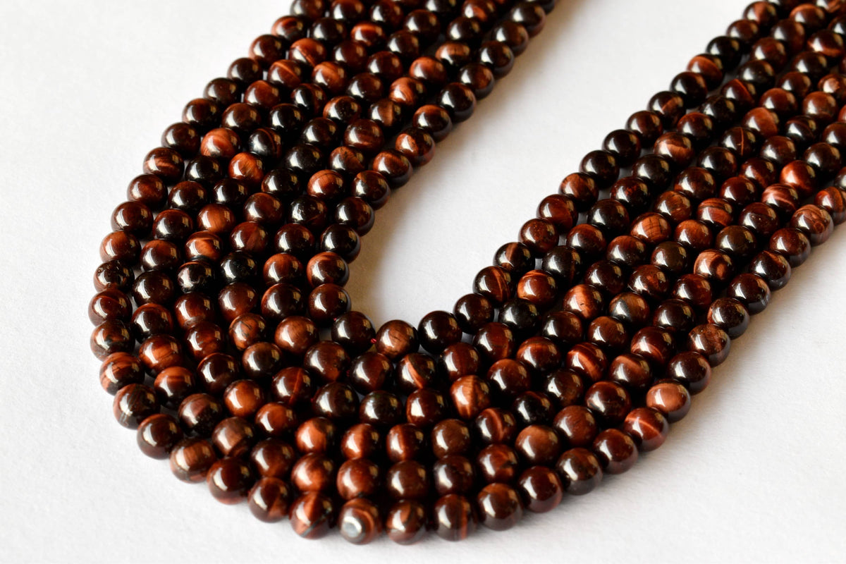 Red Tiger Eye Gemstone Beads