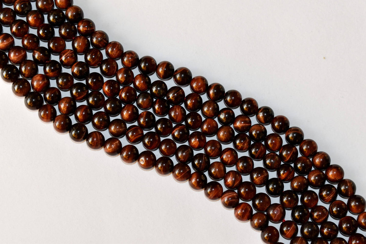 Red Tiger Eye Gemstone Beads
