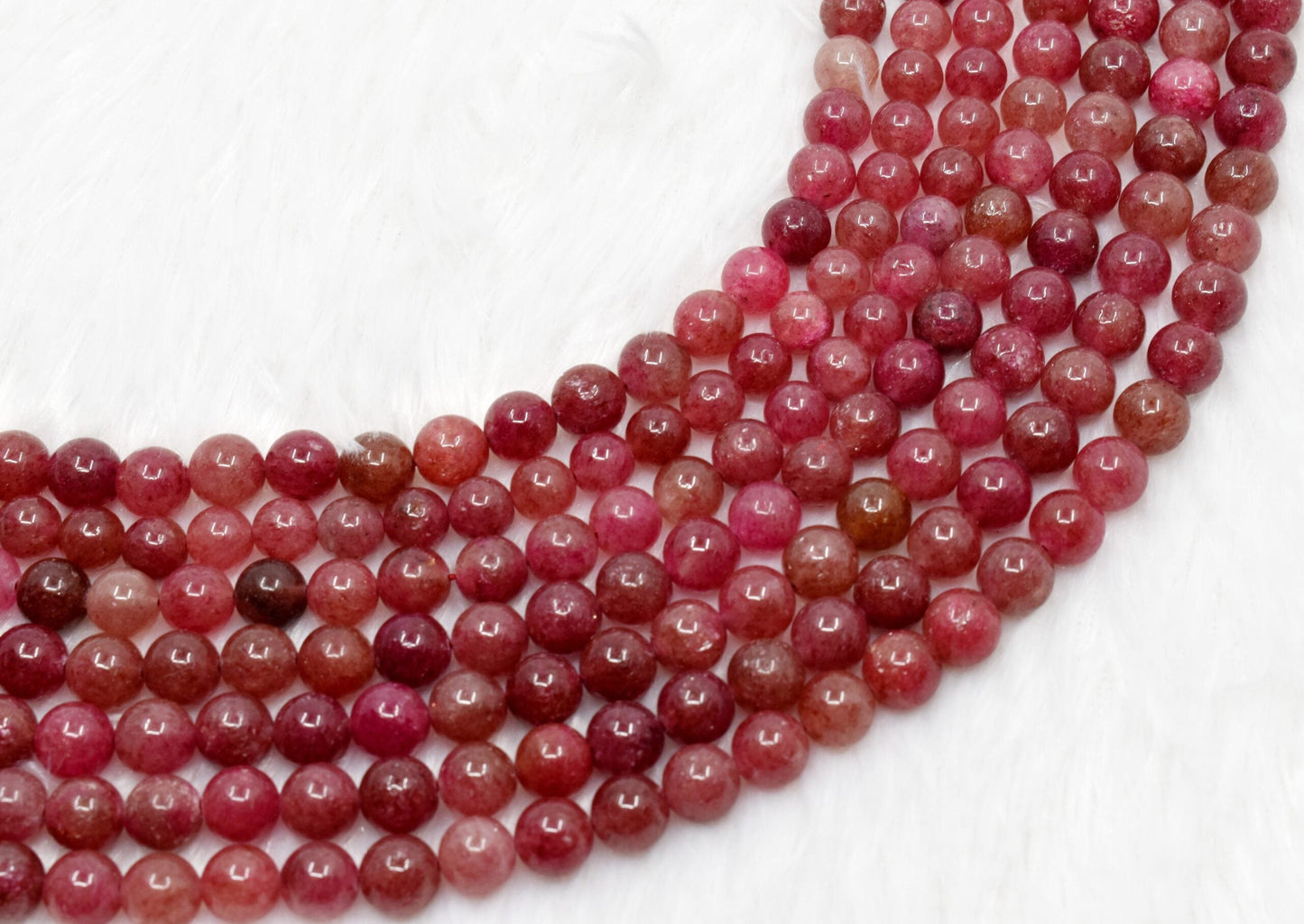 Strawberry Quartz Gemstone Beads