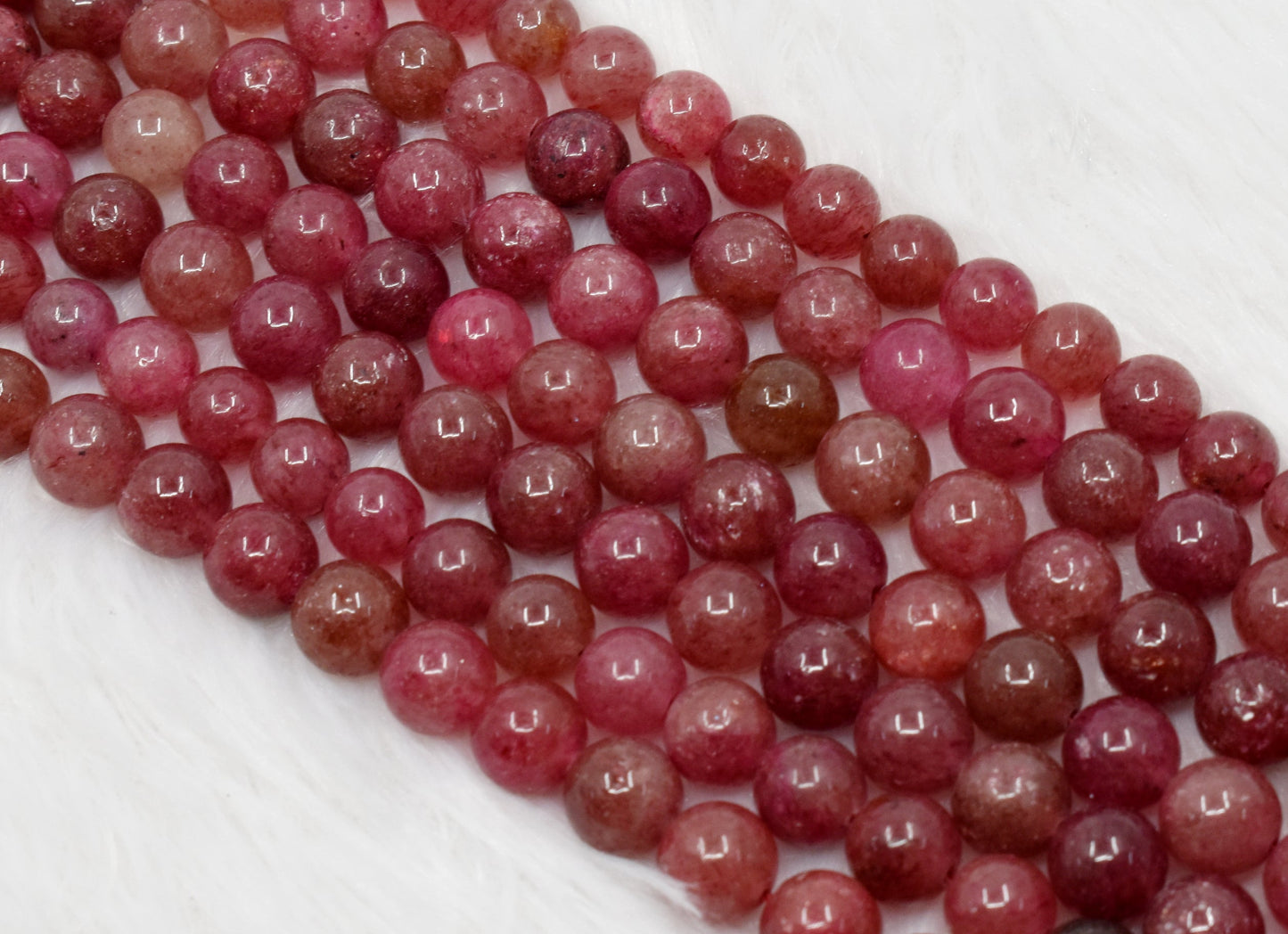 Strawberry Quartz Gemstone Beads