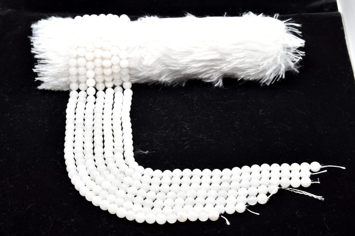 White Agate Gemstone Beads