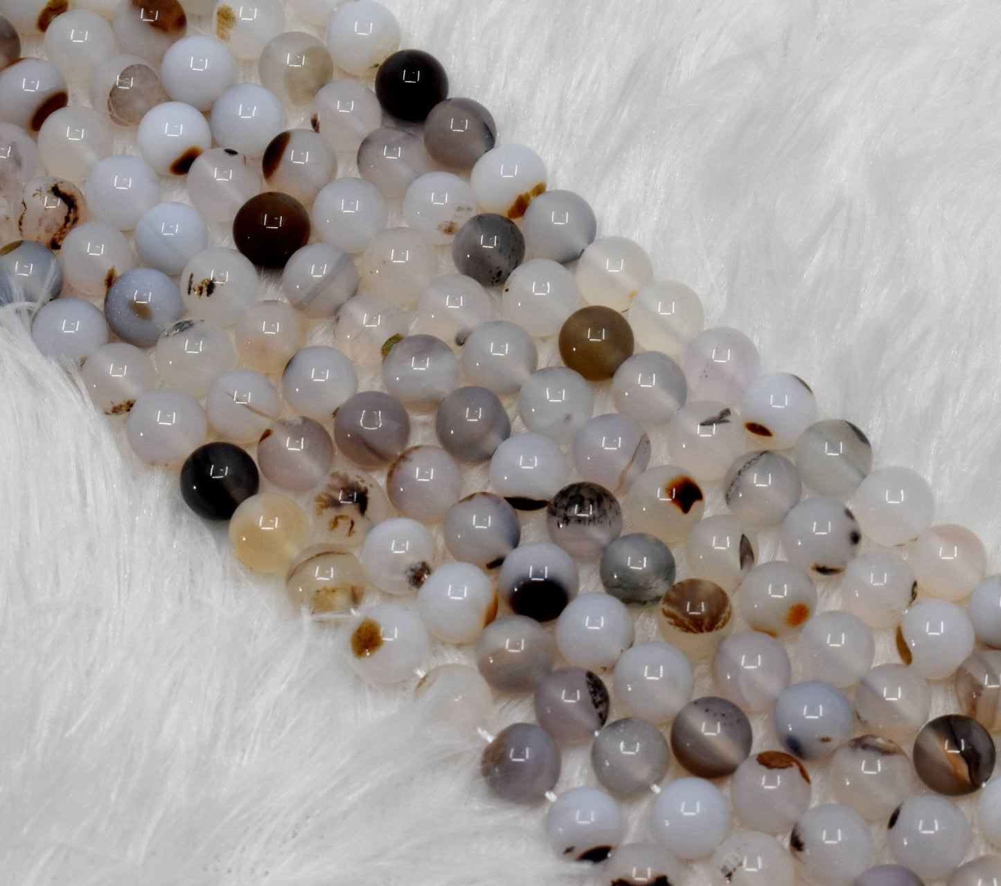 White Onyx Gemstone Beads