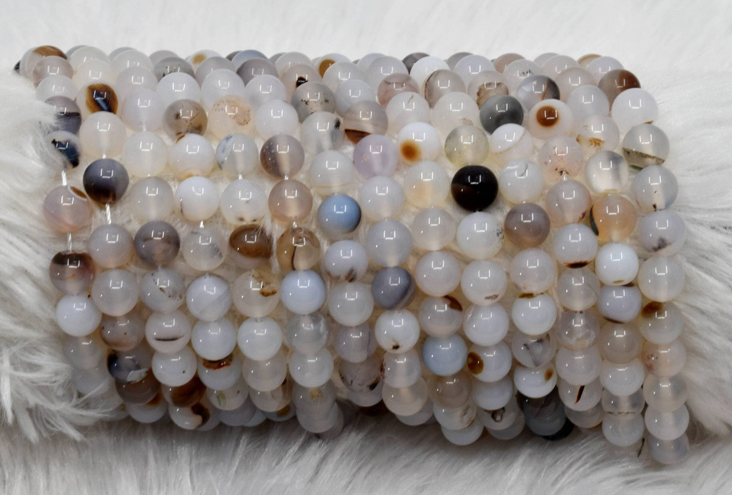 White Onyx Gemstone Beads