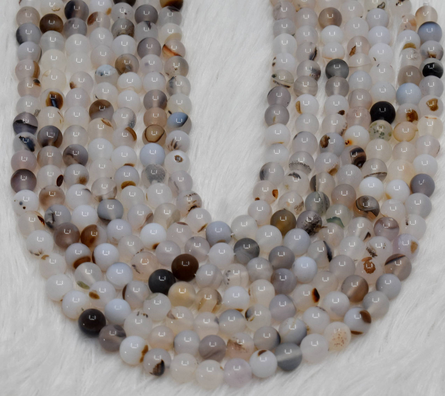 White Onyx Gemstone Beads