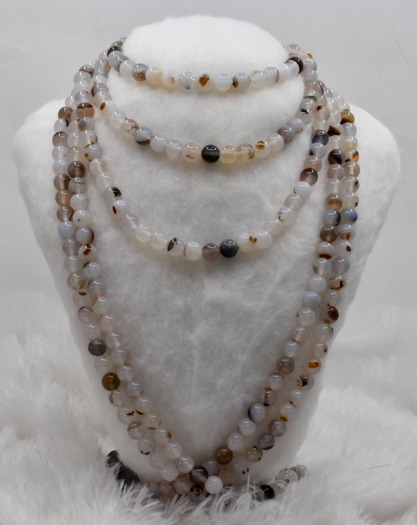 White Onyx Gemstone Beads