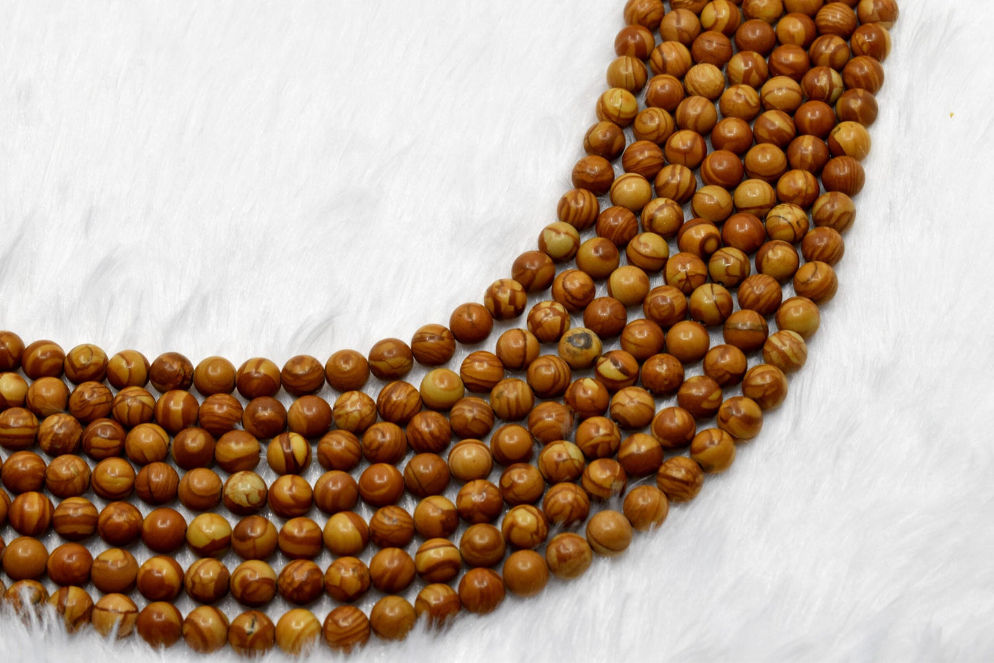 Wood Jasper Gemstone Beads