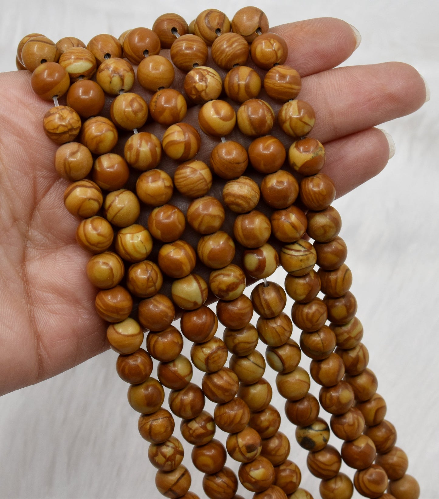 Wood Jasper Gemstone Beads