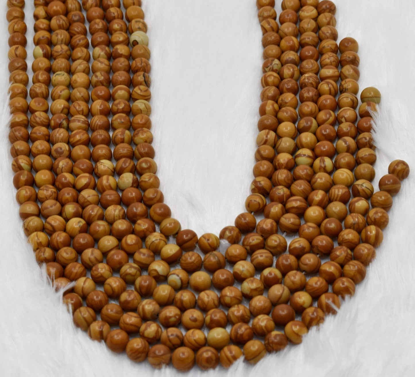 Wood Jasper Gemstone Beads