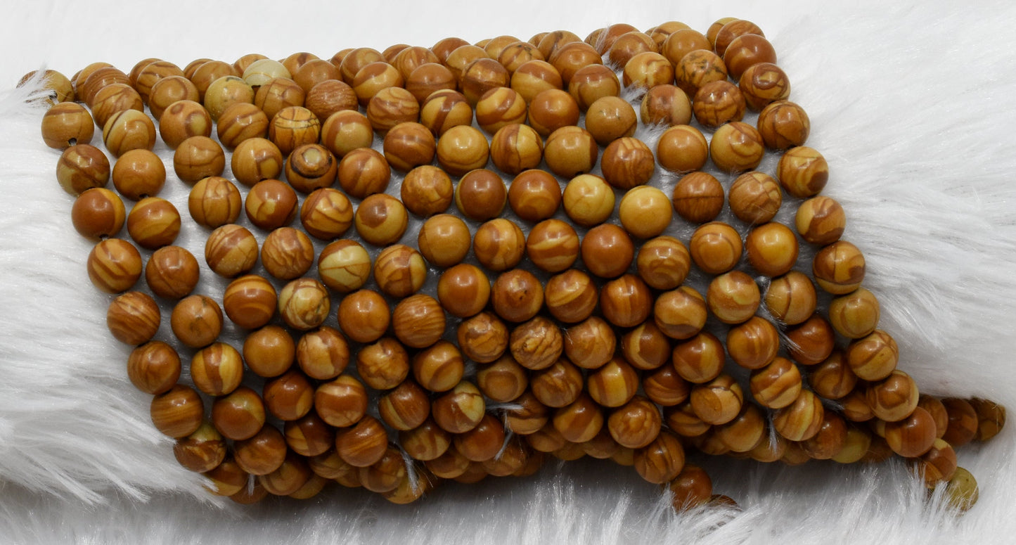 Wood Jasper Gemstone Beads