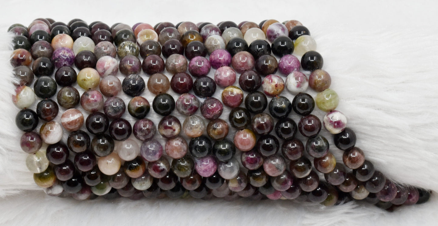 Watermelon Tourmaline Gemstone Beads