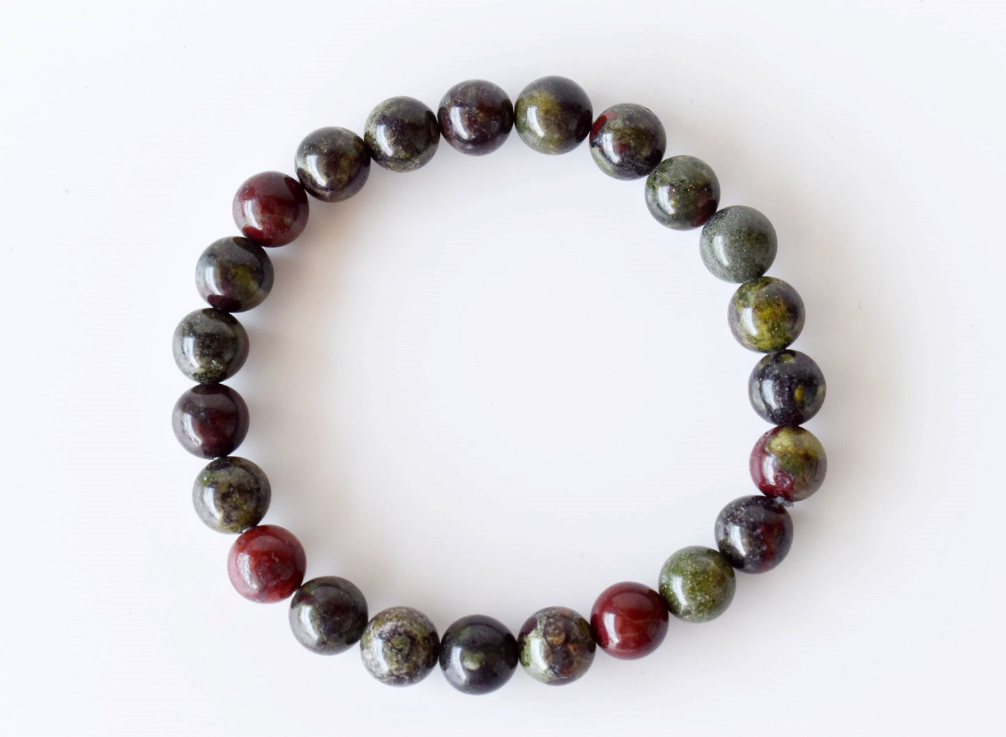 African Bloodstone Gemstone Bracelet