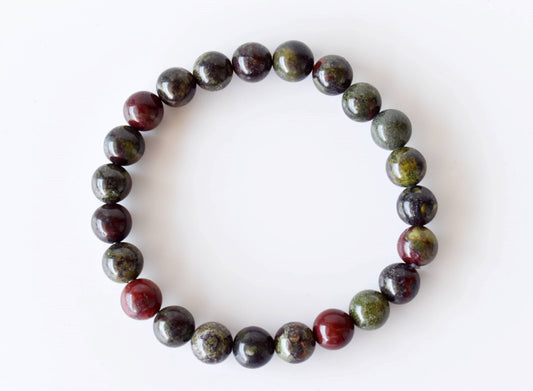 African Bloodstone Gemstone Bracelet