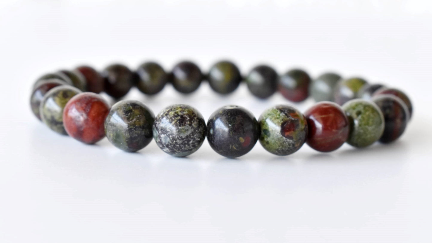 African Bloodstone Gemstone Bracelet