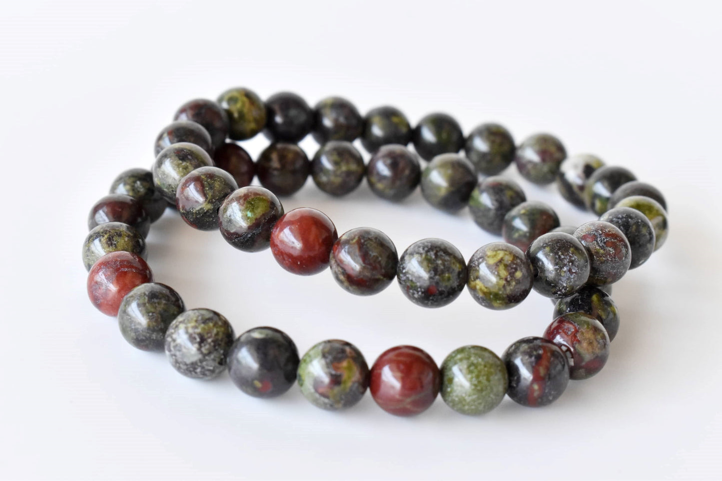 African Bloodstone Gemstone Bracelet