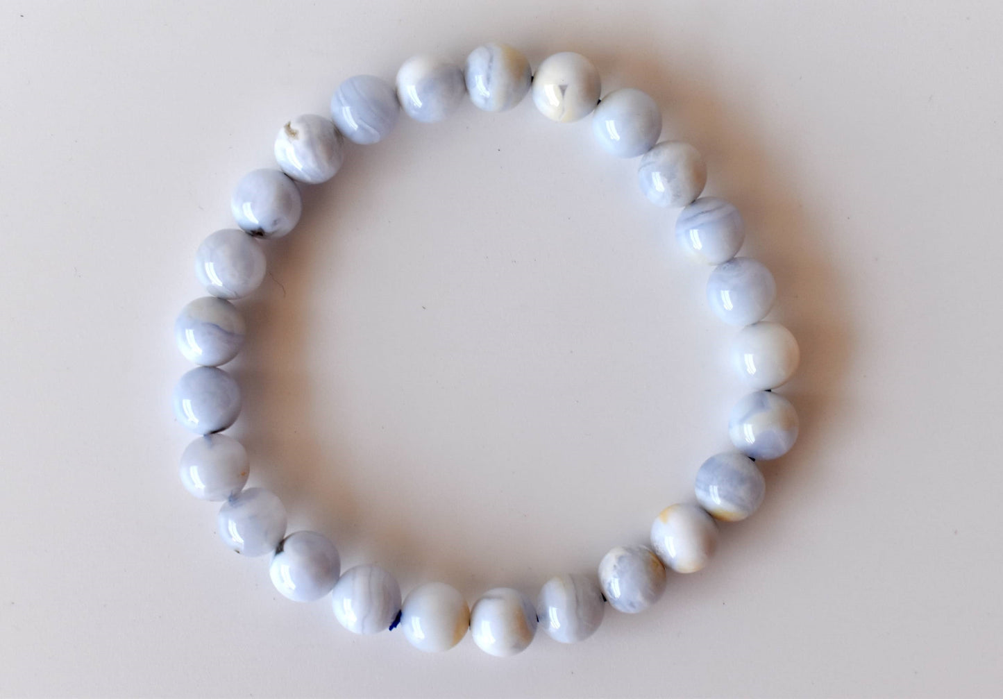 Blue Lace Agate Gemstone Bracelet