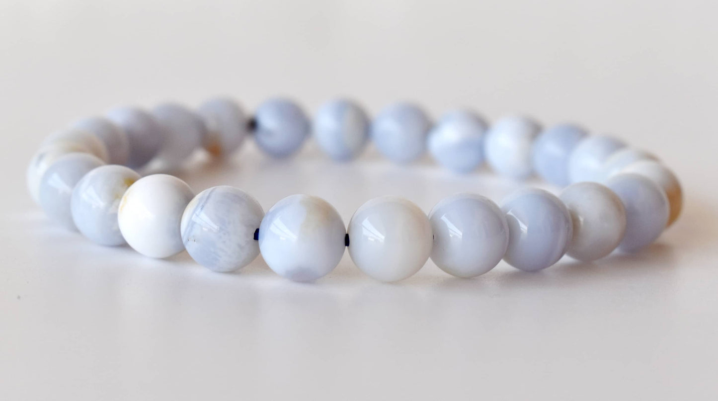 Blue Lace Agate Gemstone Bracelet