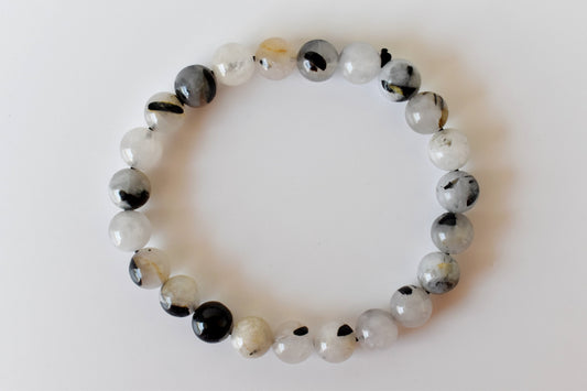 Black Rutile Gemstone Bracelet
