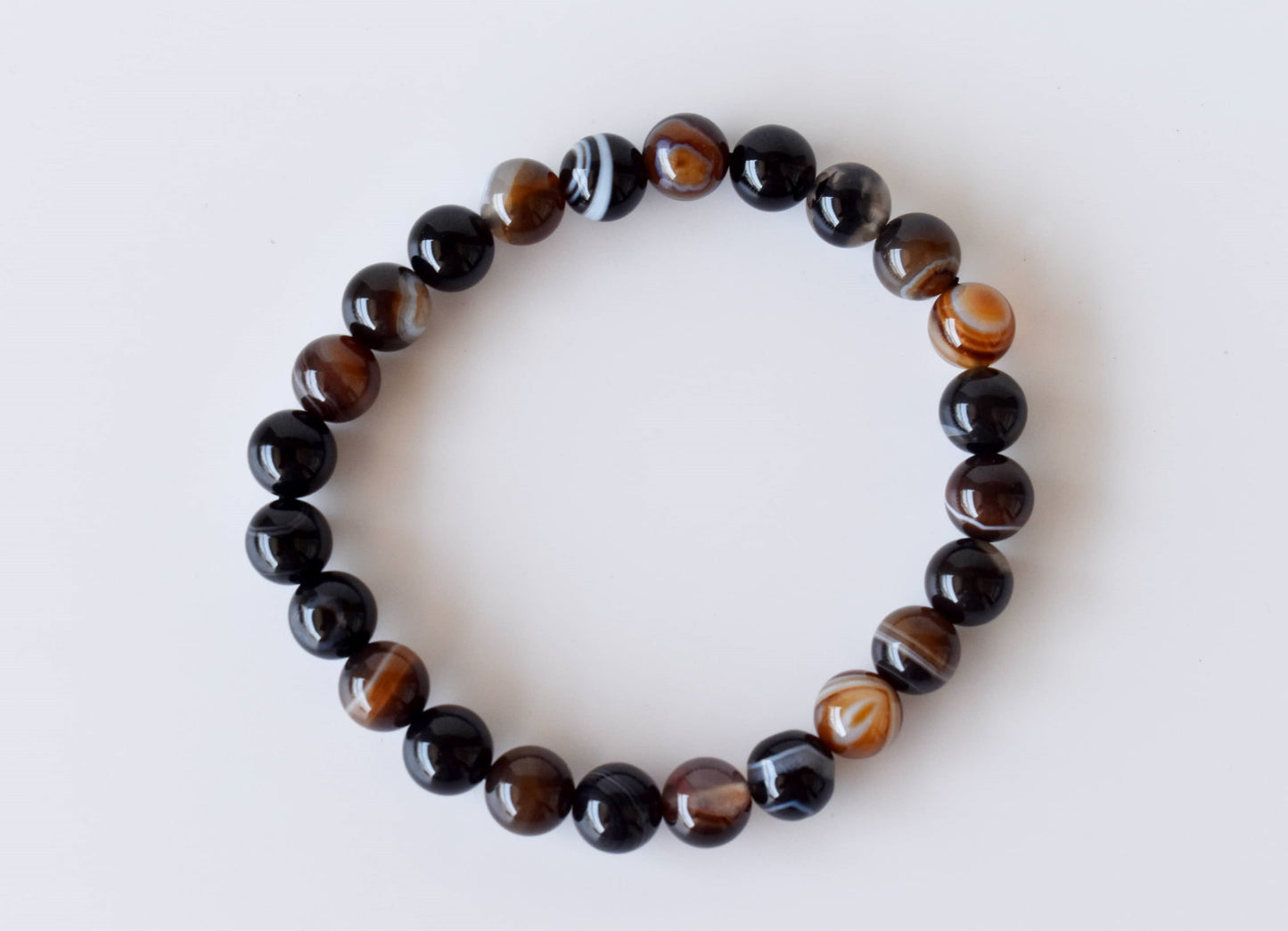 Black Sulemani Agate Gemstone Bracelet