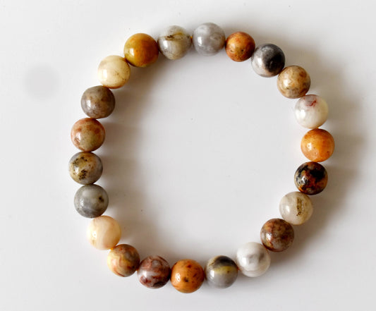 Crazy Lace Agate Gemstone Bracelet