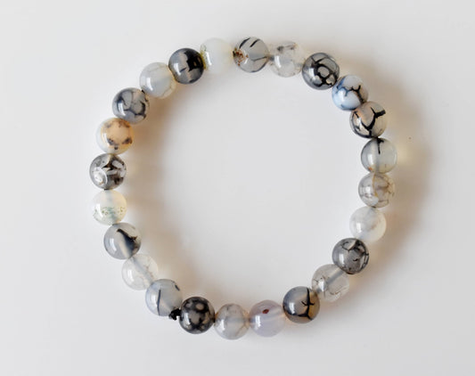 Dragon Vein Agate Gemstone Bracelet