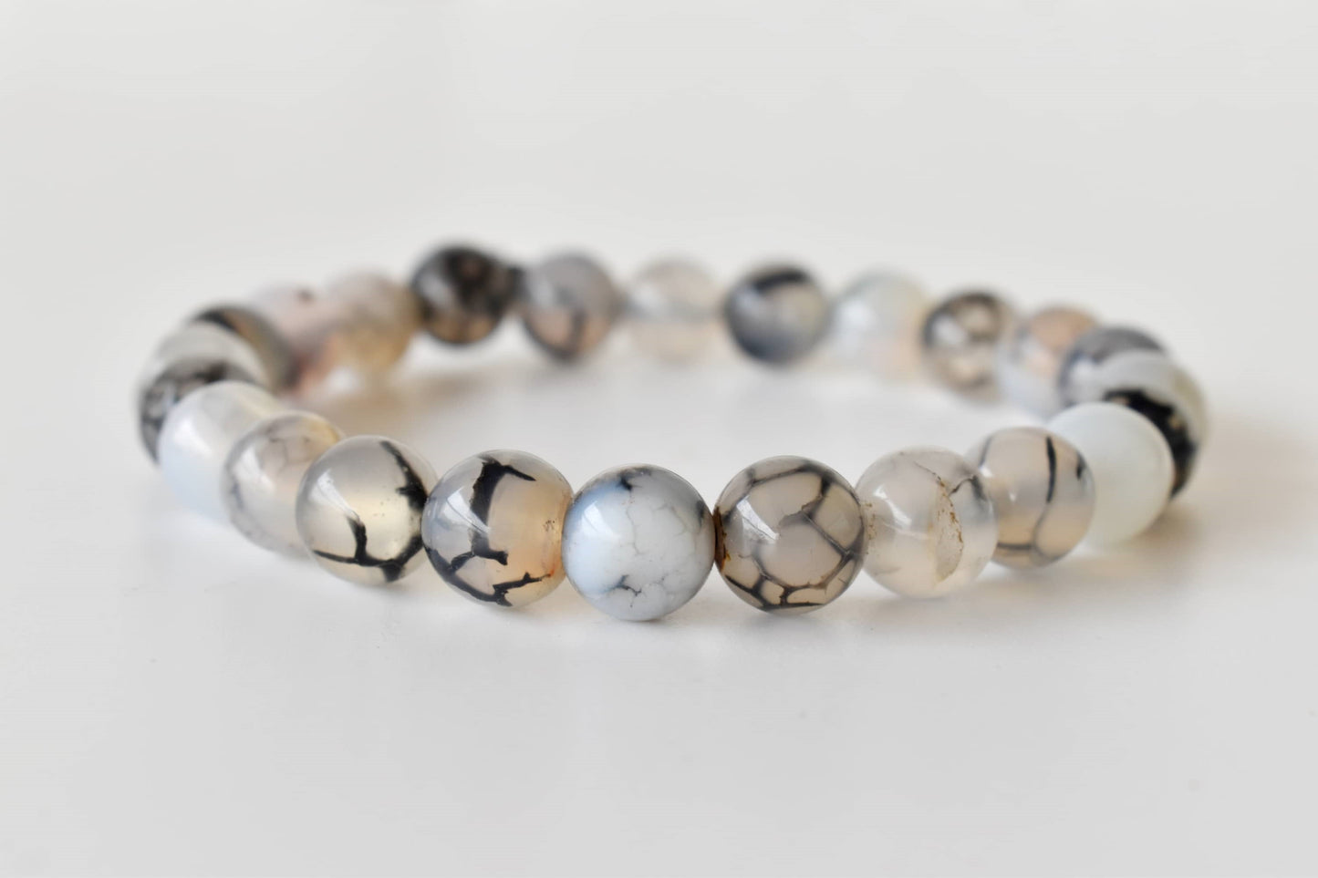 Dragon Vein Agate Gemstone Bracelet