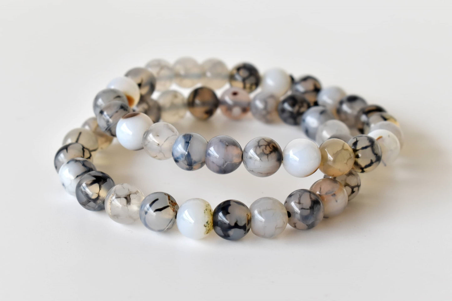 Dragon Vein Agate Gemstone Bracelet