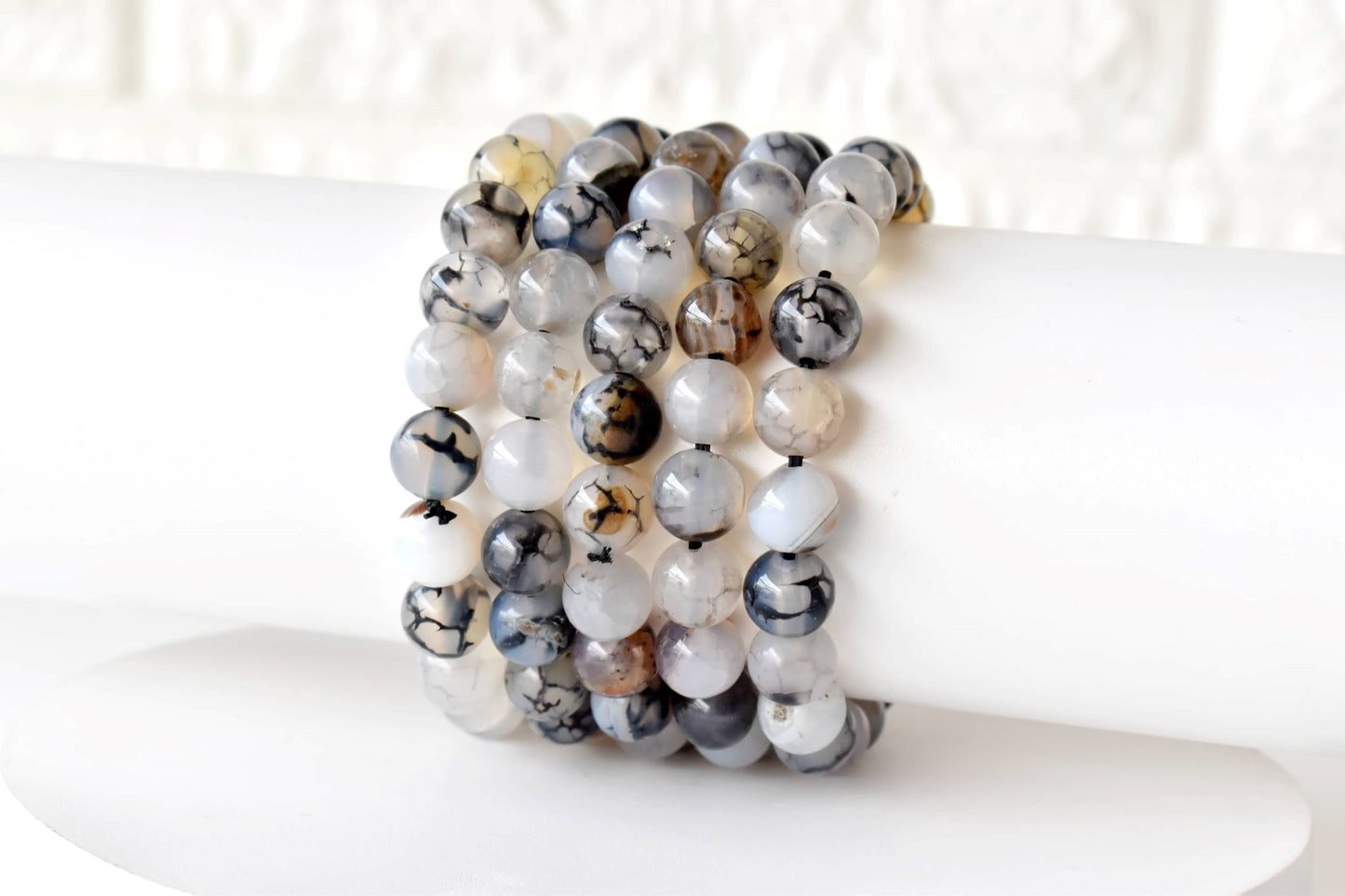 Dragon Vein Agate Gemstone Bracelet