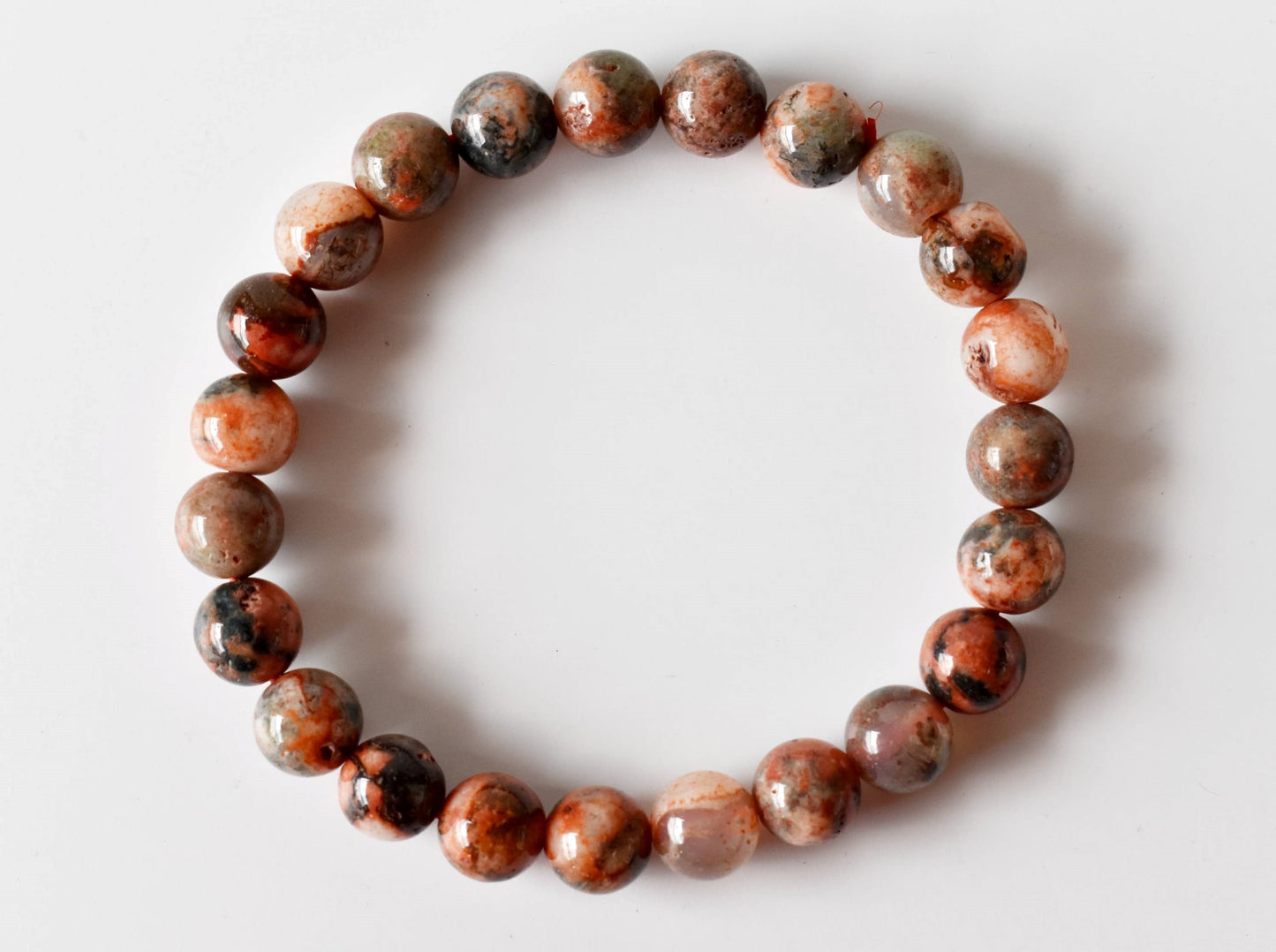 Fire Agate Gemstone Bracelet.