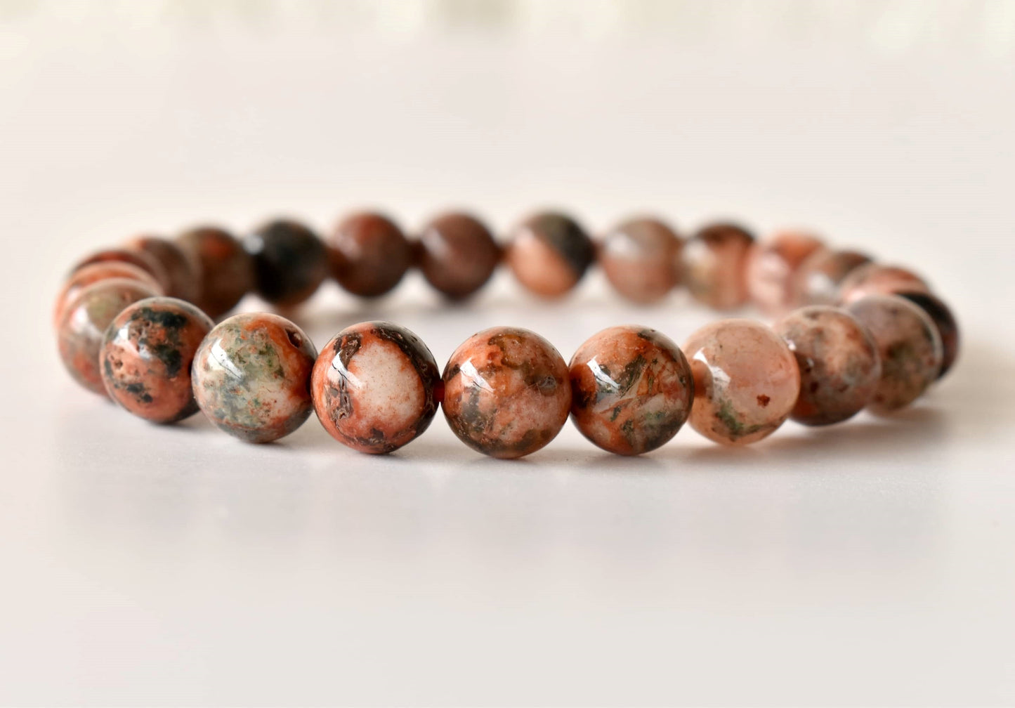 Fire Agate Gemstone Bracelet.