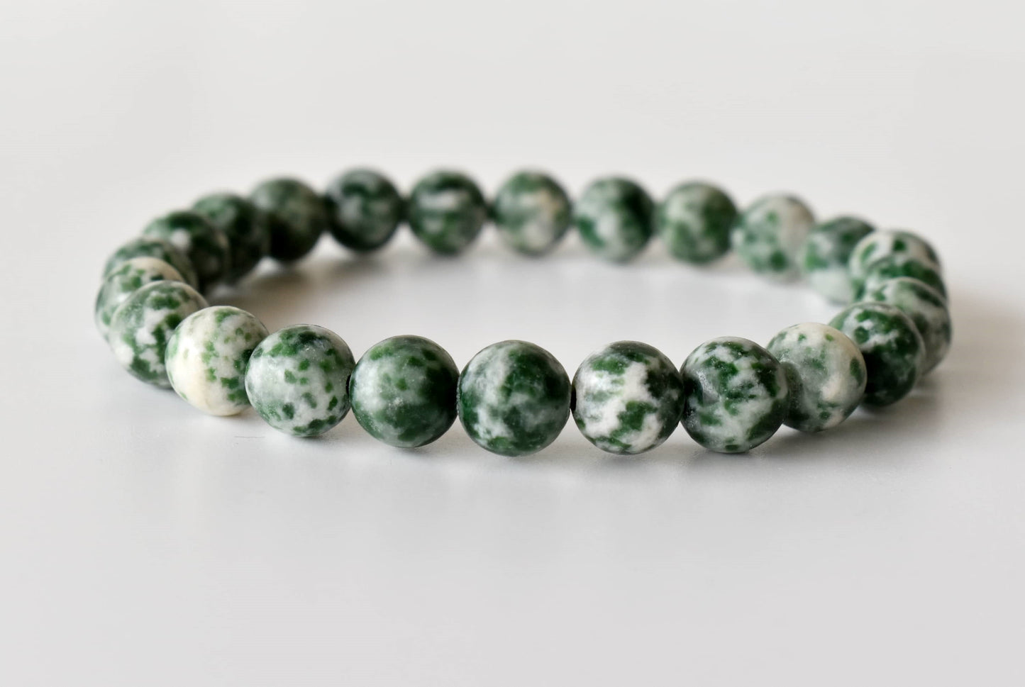 Green Spot Jasper Gemstone Bracelet