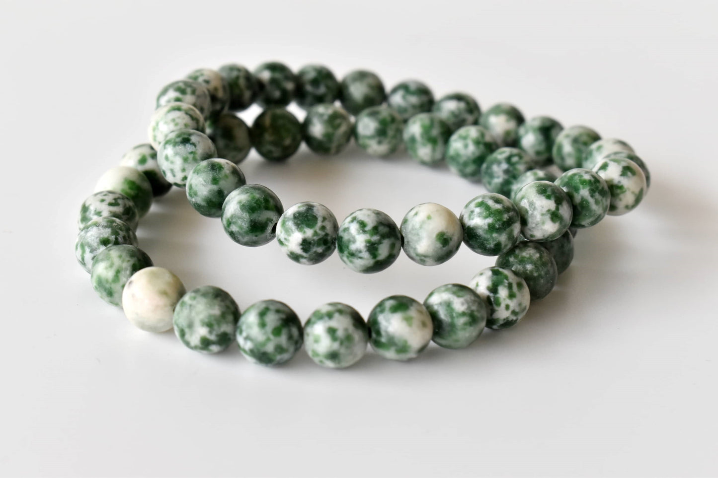 Green Spot Jasper Gemstone Bracelet