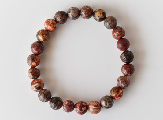 Leopardskin Jasper Gemstone Bracelet