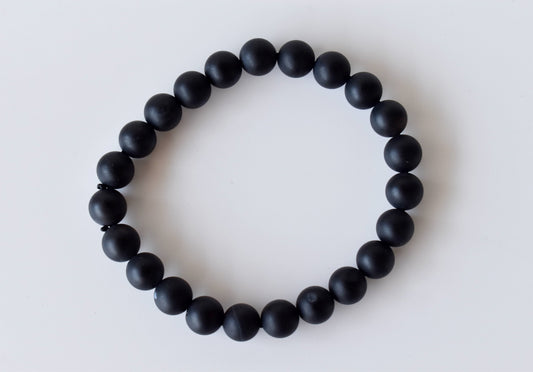 Black Onyx Matt Gemstone Bracelet