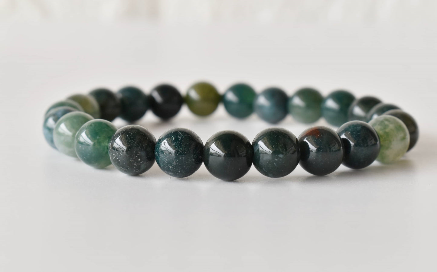 Moss Agate Gemstone Bracelet