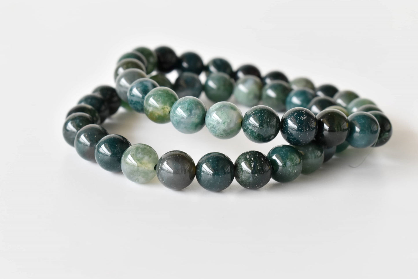 Moss Agate Gemstone Bracelet