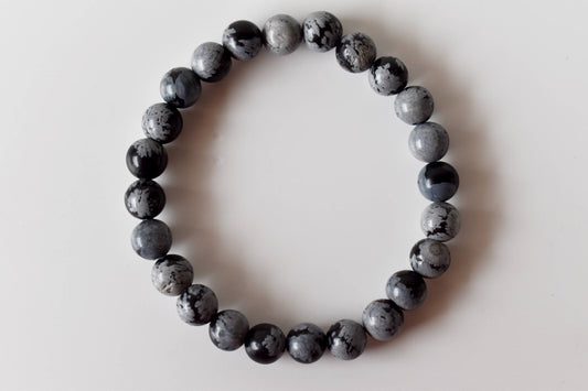 Snowflake Obsidian Gemstone Bracelet