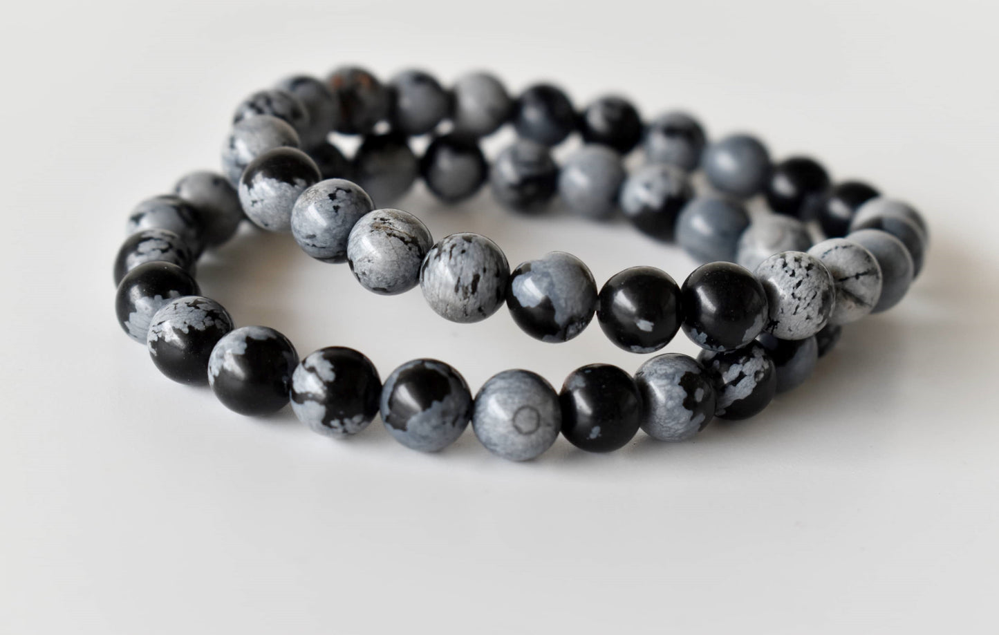 Snowflake Obsidian Gemstone Bracelet