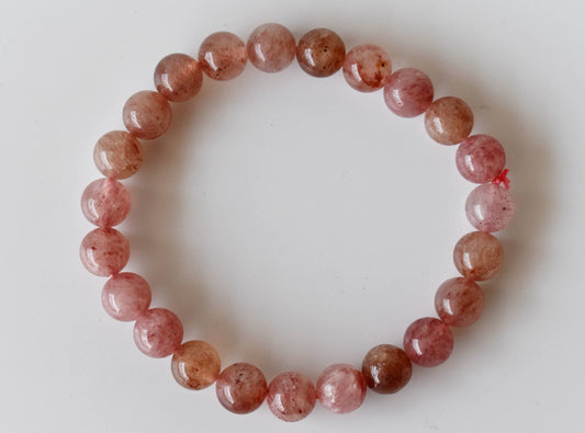 Strawberry Quartz Gemstone Bracelet